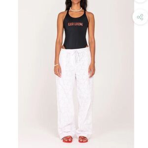 emma mulholland On Holiday Resort Long Pants Happy Hibiscus White/white Size M